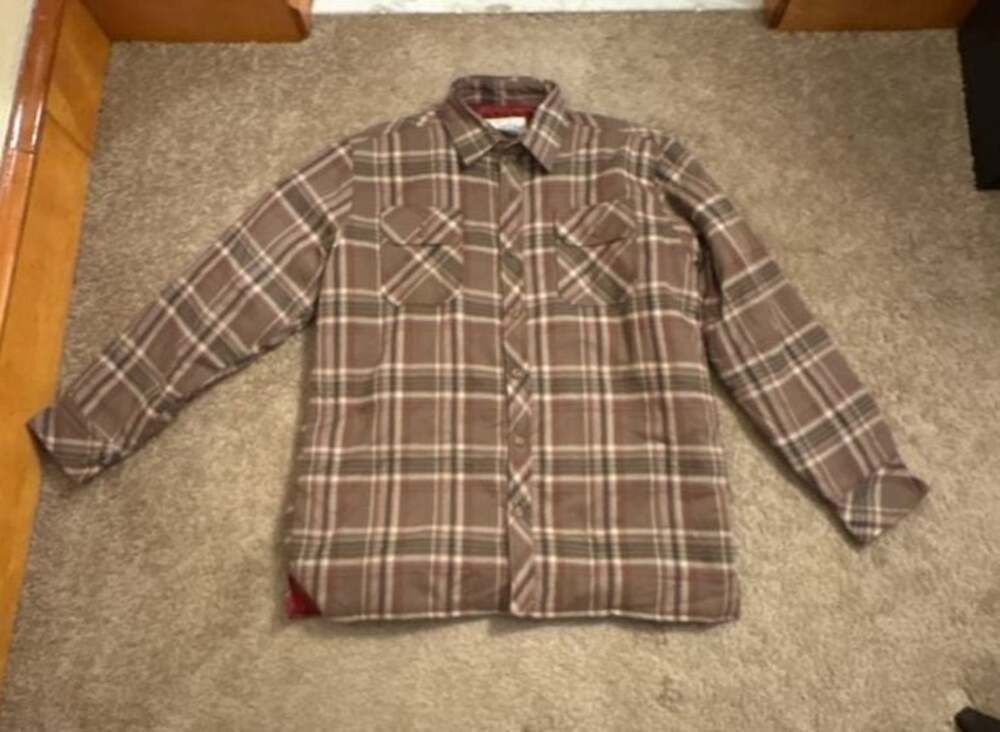 H. Valentino Quilted Lining Plaid Long Sleeve Button-Up Shirt